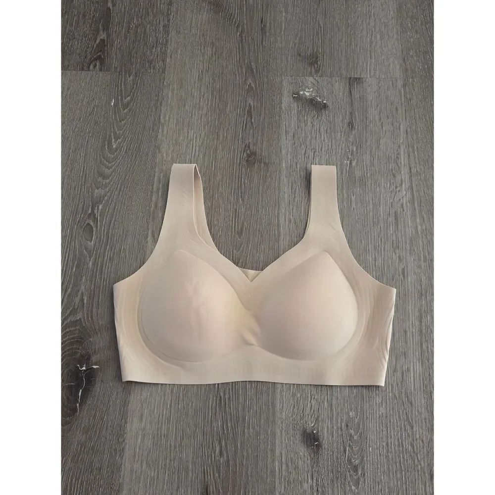 NEW Seamless Nude Wireless Comfort Bra - XL